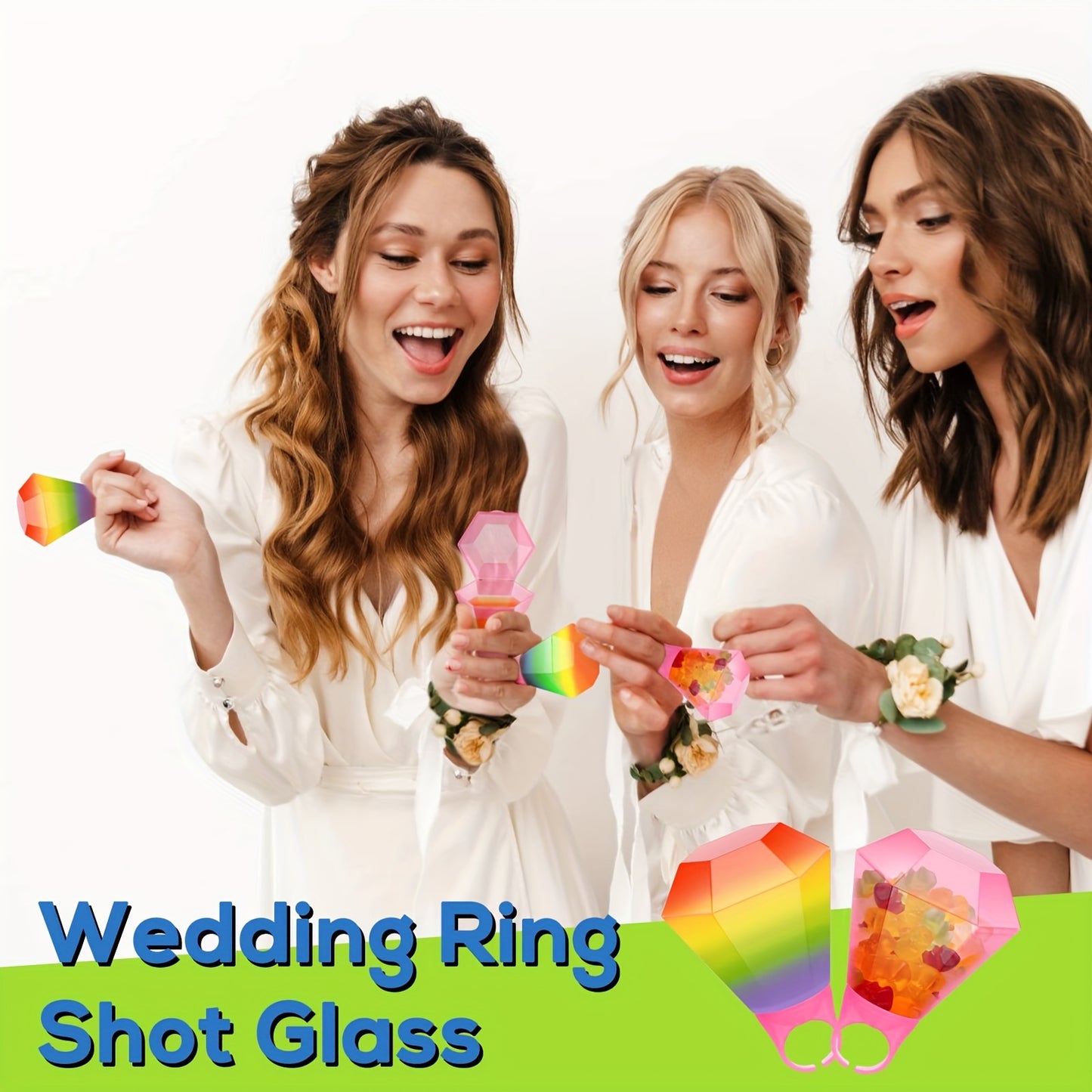 10pcs Diamond Ring Shot Glasses