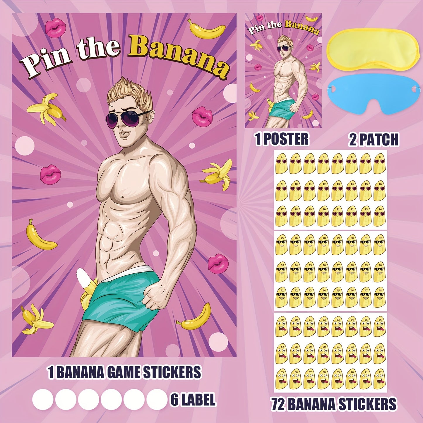 Pin the Banana Game: The Hunk Edition