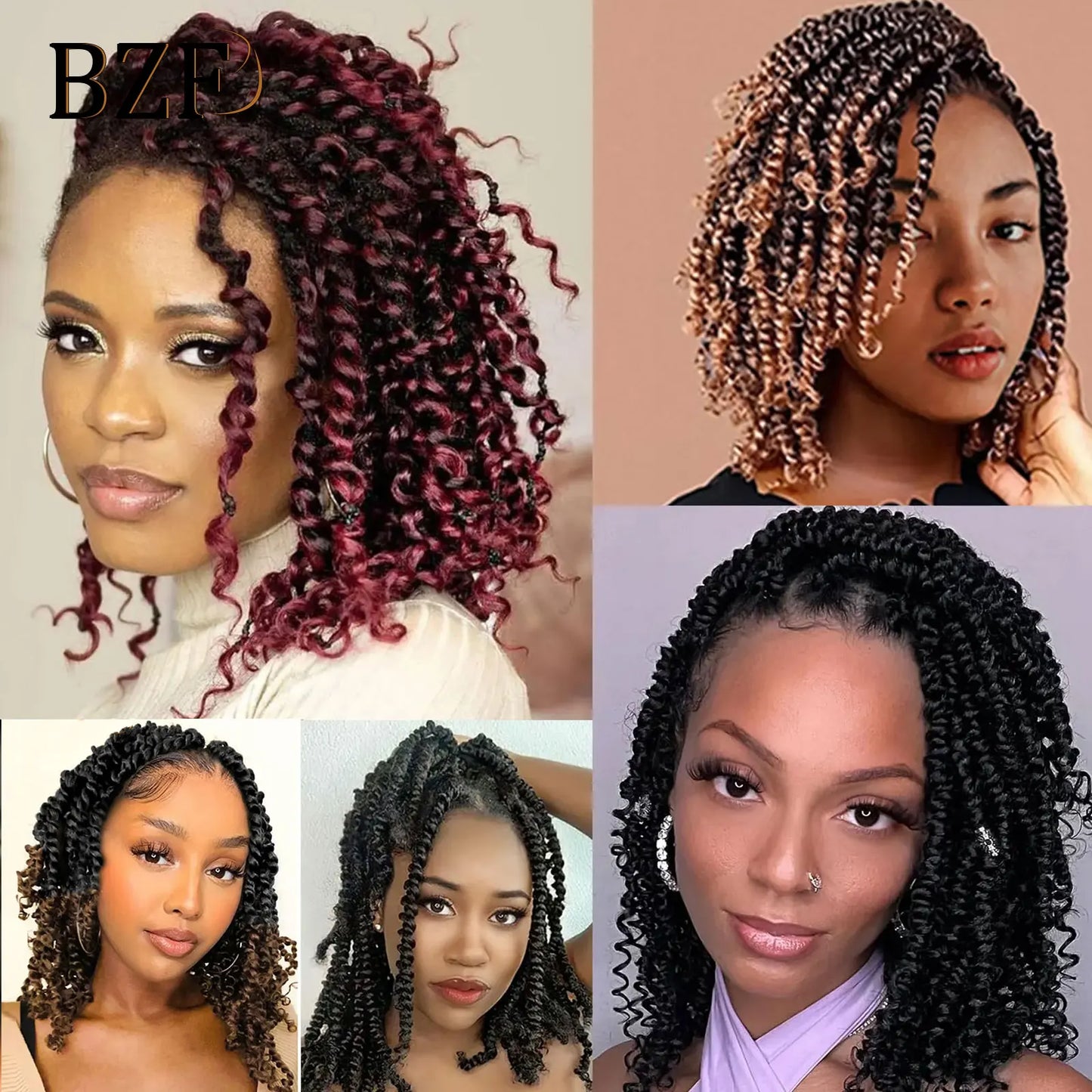 Short Passion Twist Braided Wigs