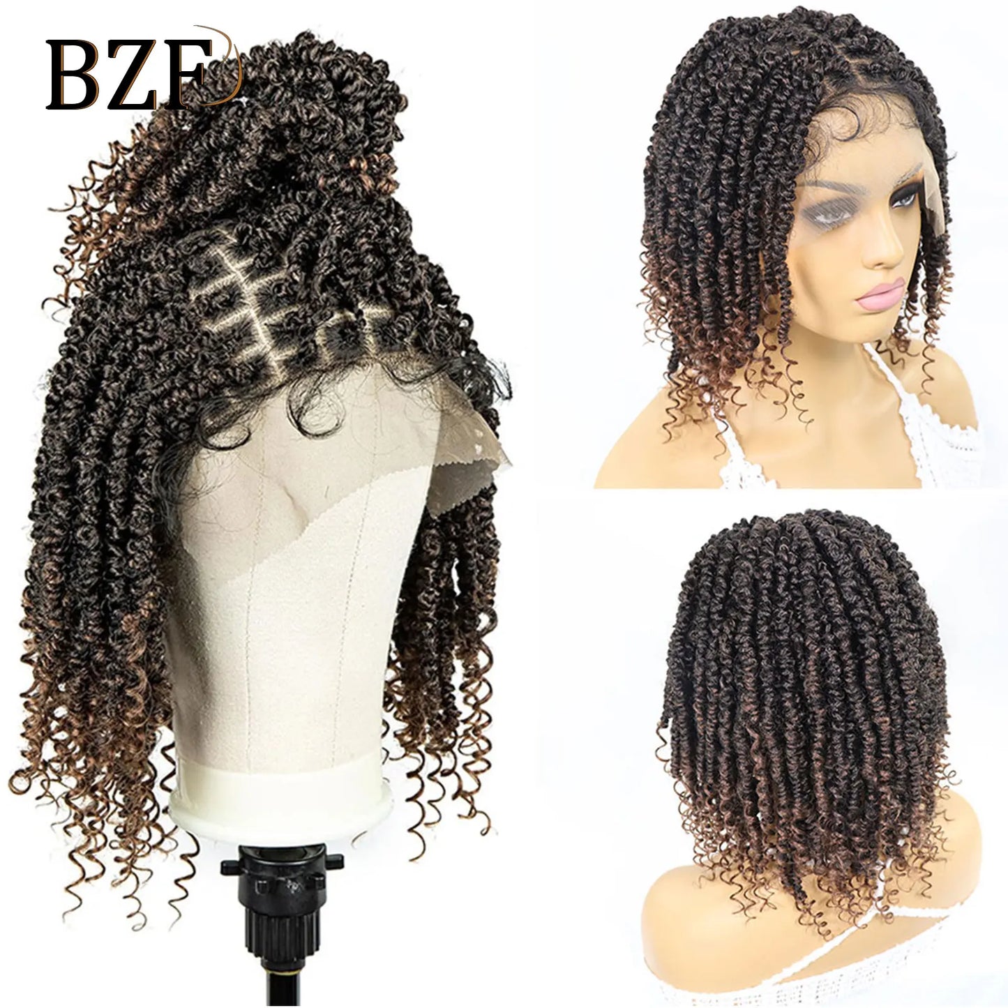 Short Passion Twist Braided Wigs