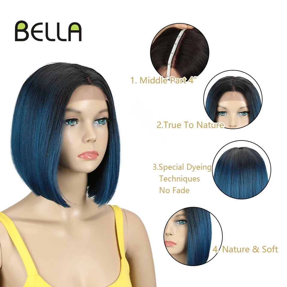 Bella Blue Bob Lace Wig