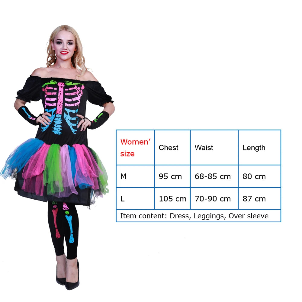 Funky Punky Bones Tutu Dress Halloween costume For Family