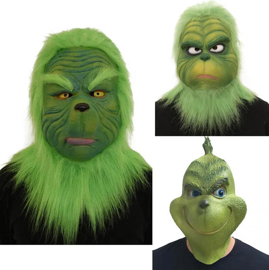 Grinch-Maske und Handschuhe