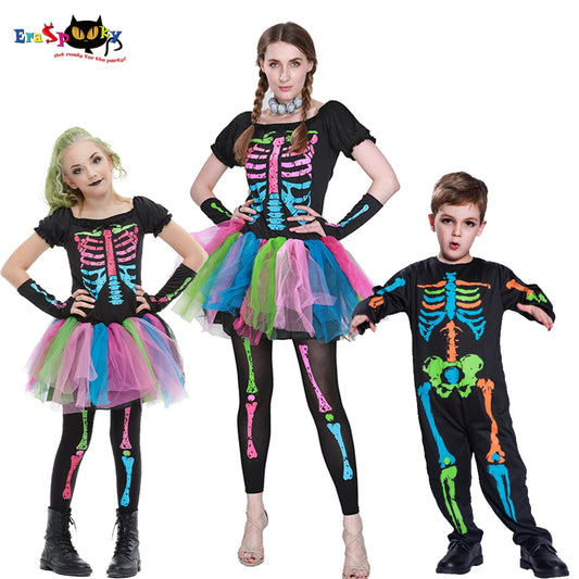 Funky Punky Bones Tutu Dress Halloween costume For Family