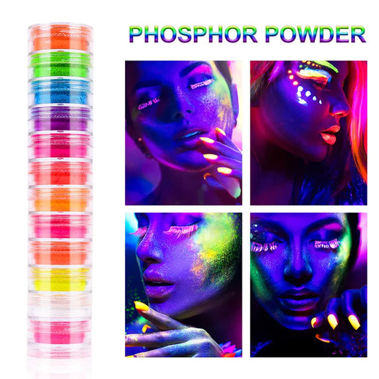 12 colors neon fluorescent pigment powder