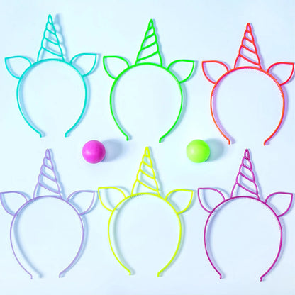 6pcs Fluorescent Hair Hoop Plastic Headband