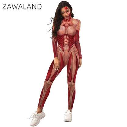 Body Muscle 3D Jumpsuits for Adults