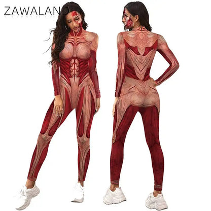 Body Muscle 3D Jumpsuits for Adults