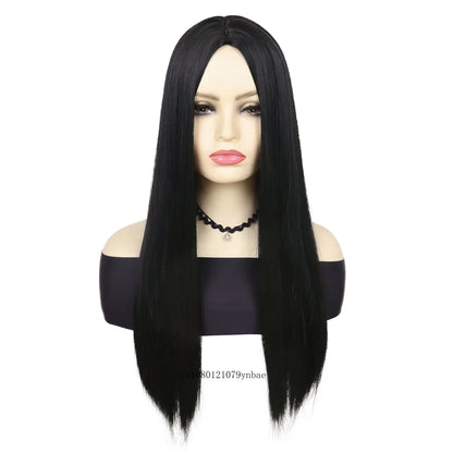 Synthetic Long Black Straight Wigs