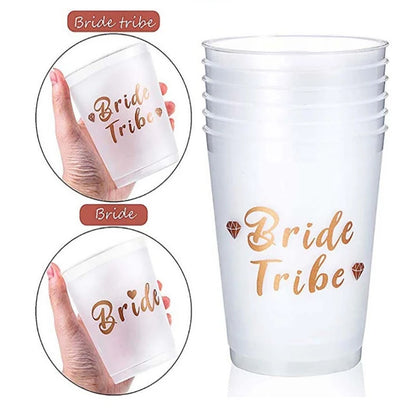 Team Bride Tribe Cups plastic