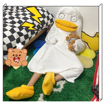 Cartoon Blanket Nightgown with Shoes