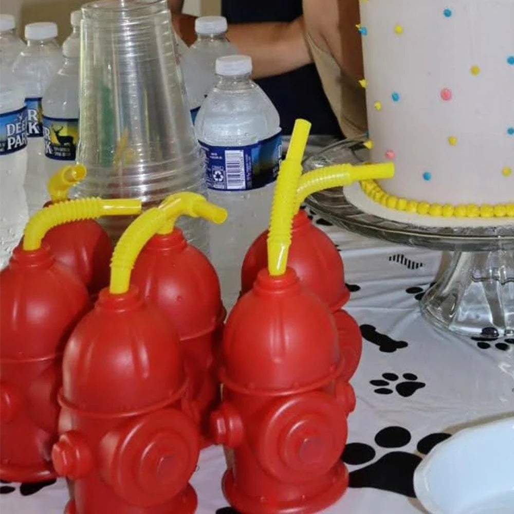 12pcs Straw Fire Hydrant Cups