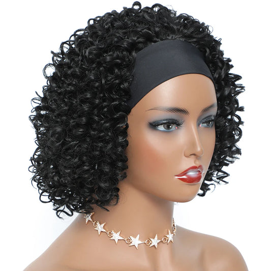 Soft Kinky Curly Headband Wigs