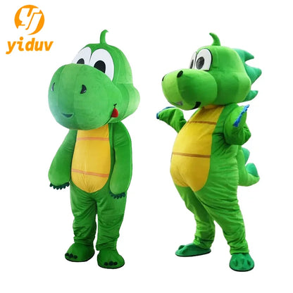 Green Dinosaur Mascot Costume