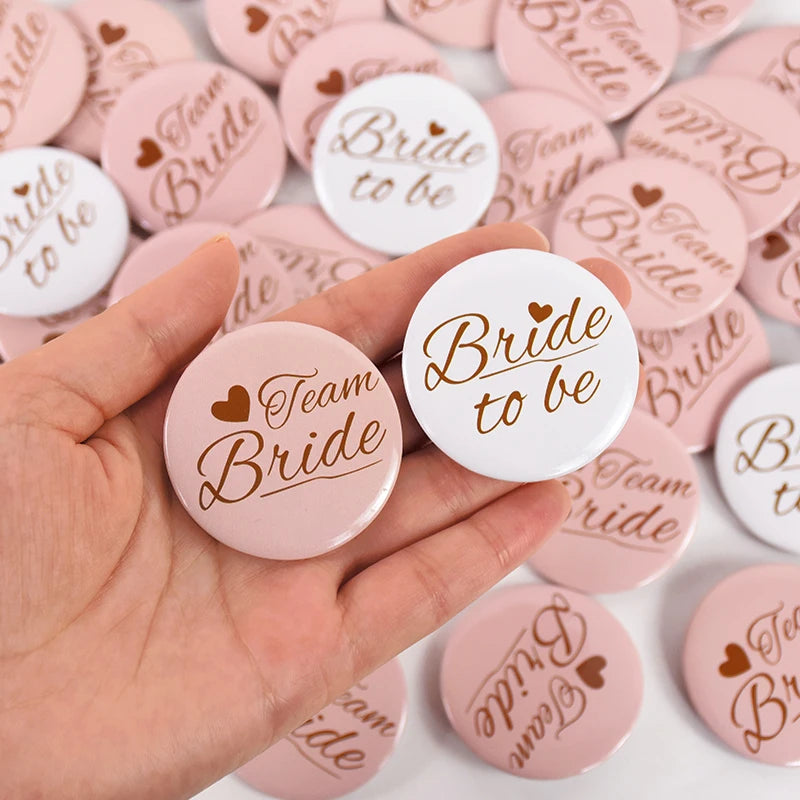 6 insignias del equipo Bride To Be