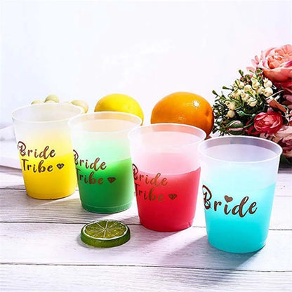 Team Bride Tribe Cups plastic