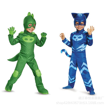 Blue Pajama Boys Girls Hero Costume