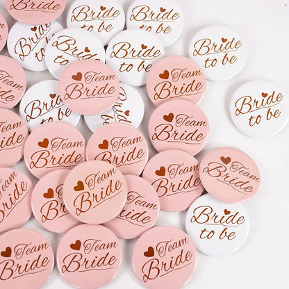 6 insignias del equipo Bride To Be