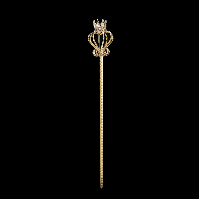 Cetro Pearl Cross Rhinestone Scepter