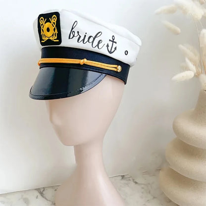 Bride to Be captain hat Last Sail Before The Veil sash