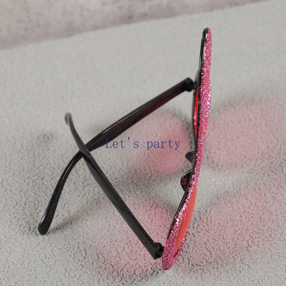 1Pcs Funny Glitter Bride Penis Shaped Sunglasses