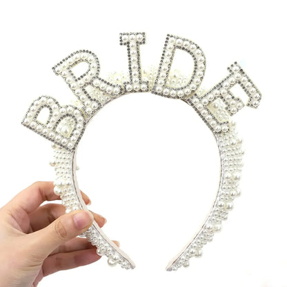 Bride to be Pearl crown Headband