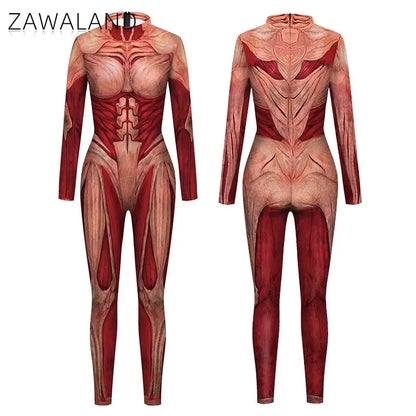 Body Muscle 3D Jumpsuits for Adults