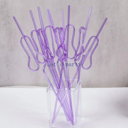 10Pcs Funny Penis Drinking Straws