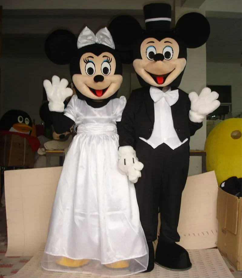 Disney Wedding Mickey Minnie Mascot Costume