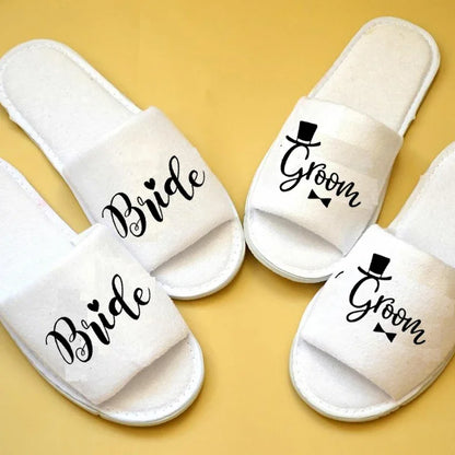 Groom Bride to be Slippers