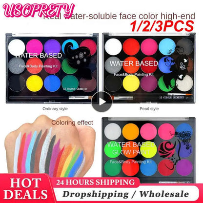 1/2/3PCS Colors Face Body Art Paint UV