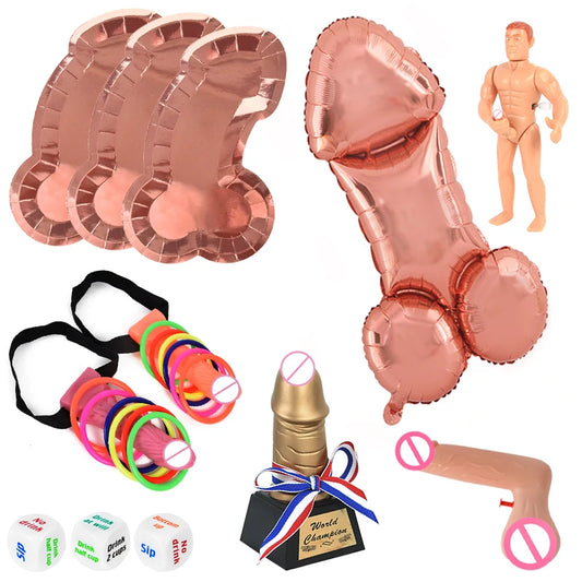 Juegos de despedida de soltera Globo Pene Paja Regalo