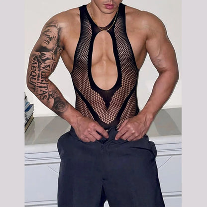 Men Lingerie  Lace Jumpsuit