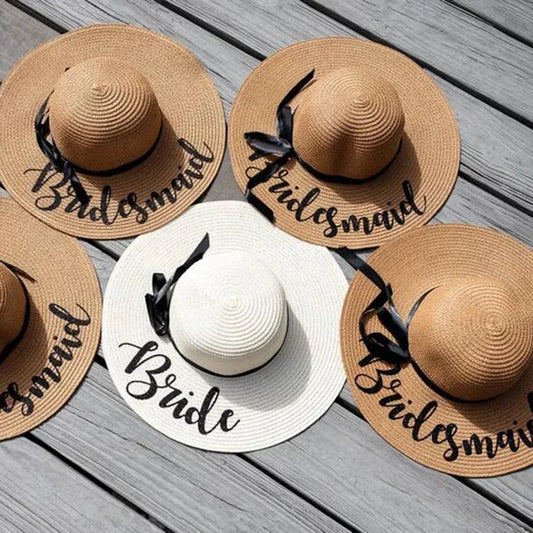 Sombreros de playa para novias y damas de honor