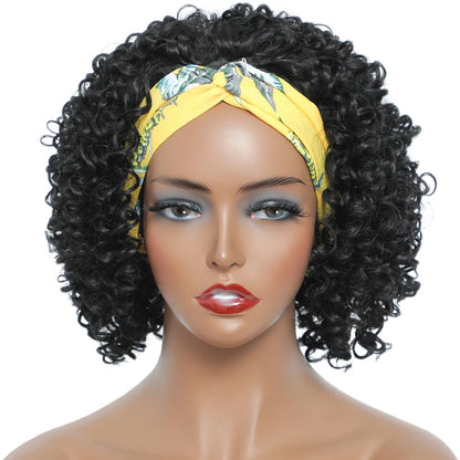 Soft Kinky Curly Headband Wigs