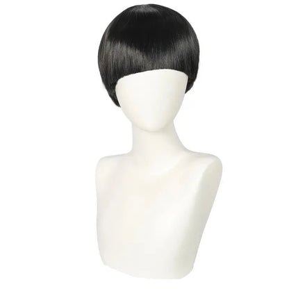 10 Inch Men's Straight Jet Black Mushroom Wig