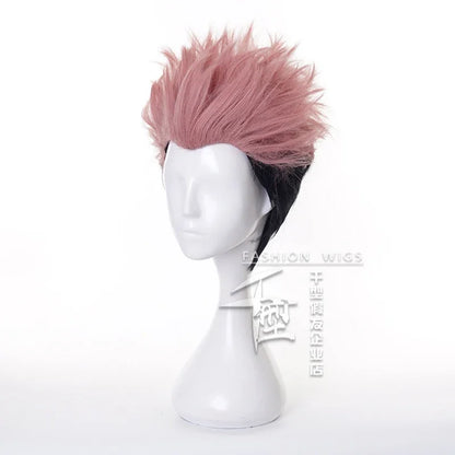 Anime Ryomen Sukuna Cosplay Synthetic Wig 30cm