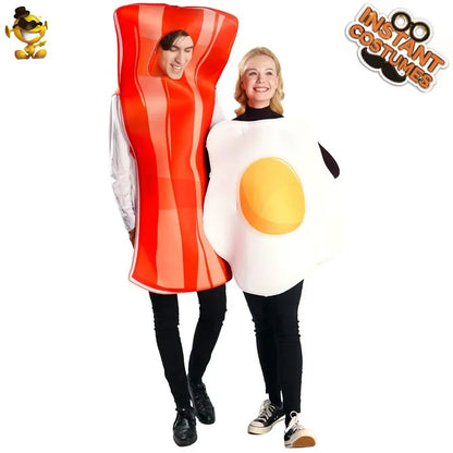 Couple's Budget Egg Bacon Costumes