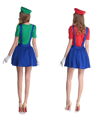 Halloween Cosplay Super Brothers womens