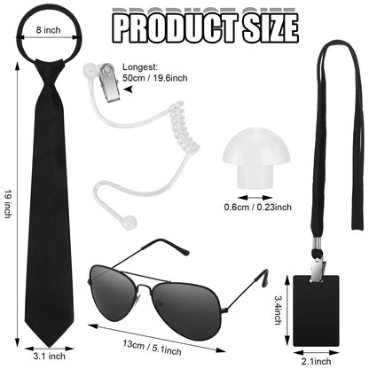 5pcs Secret Agent Costume Kit