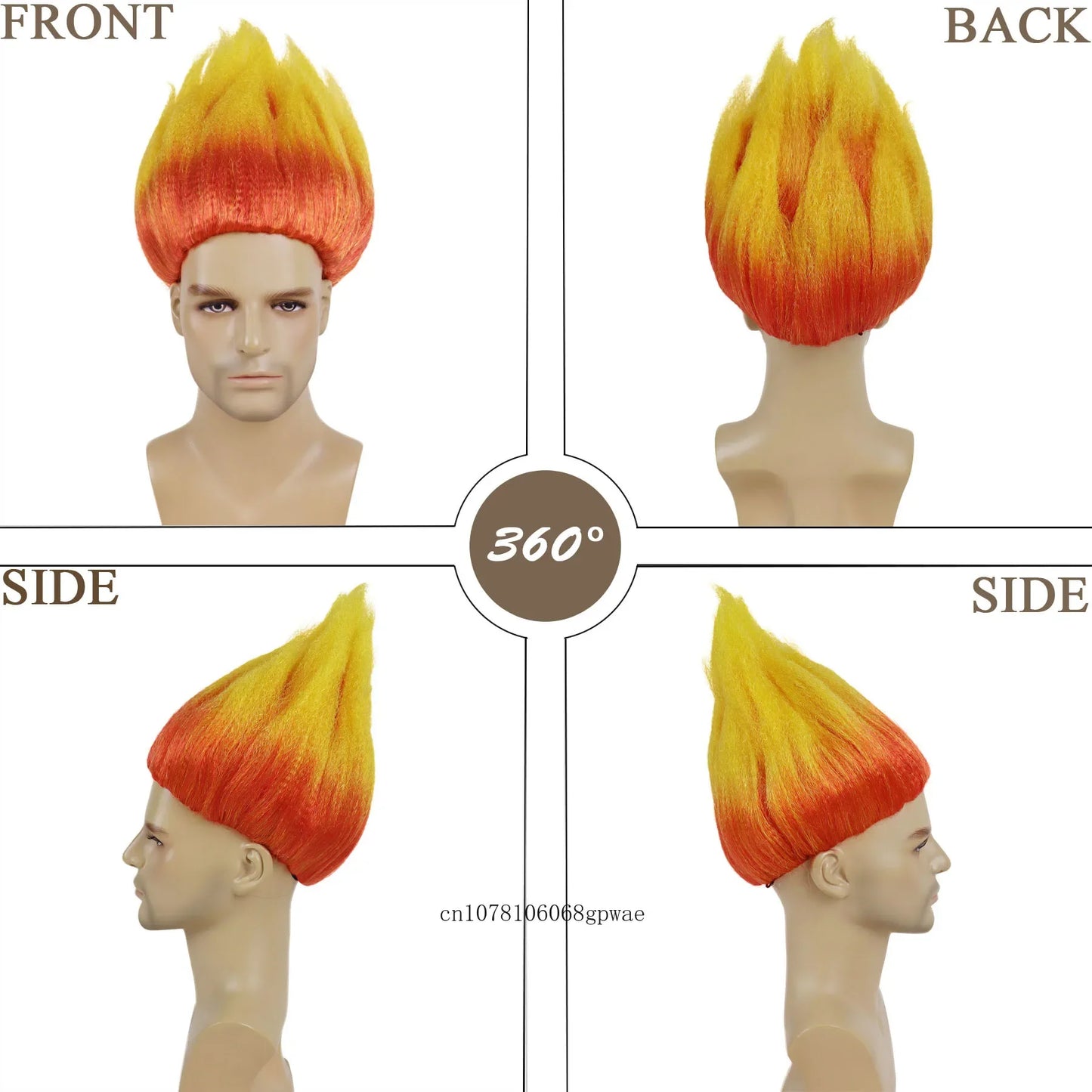 Anime Cosplay Anger Wig Disney