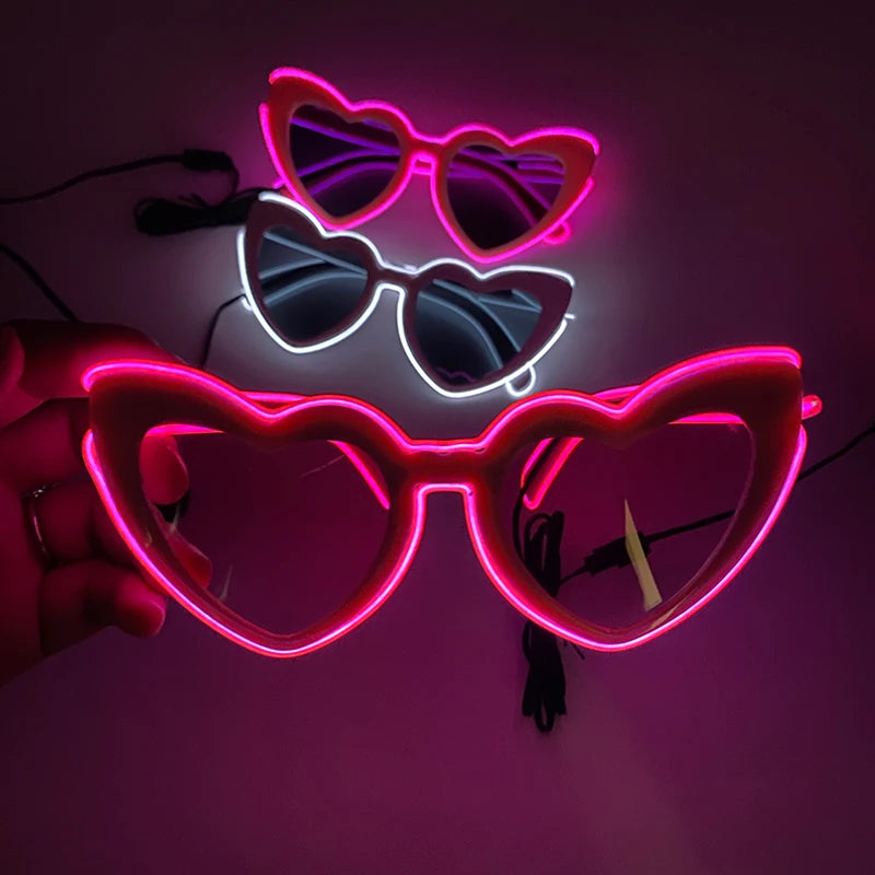 Retro-Sonnenbrille mit blinkender LED 