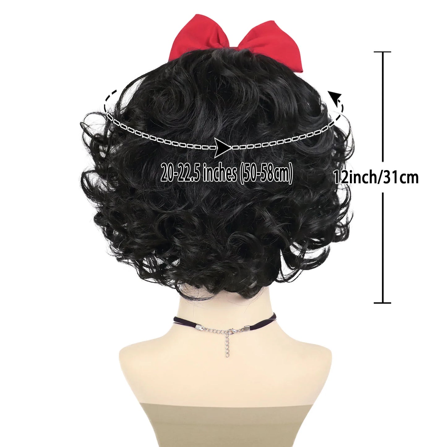 Snow White Black Curly Wigs