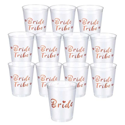 Team Bride Tribe Cups plastic