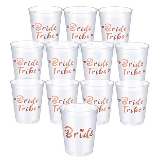 Vasos Team Bride Tribe plástico