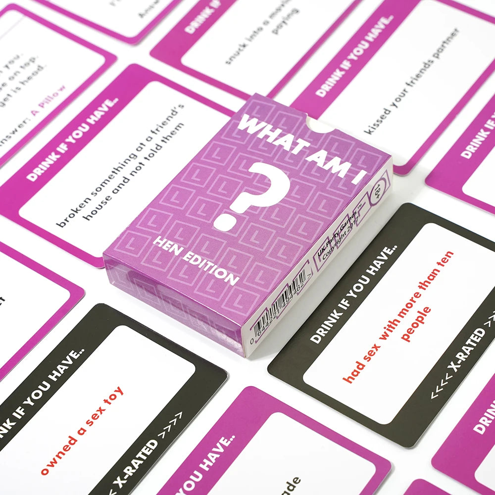 Hen Night Party Games - WHAT AM I ? / DRINK IF YOU HAVE Card Game