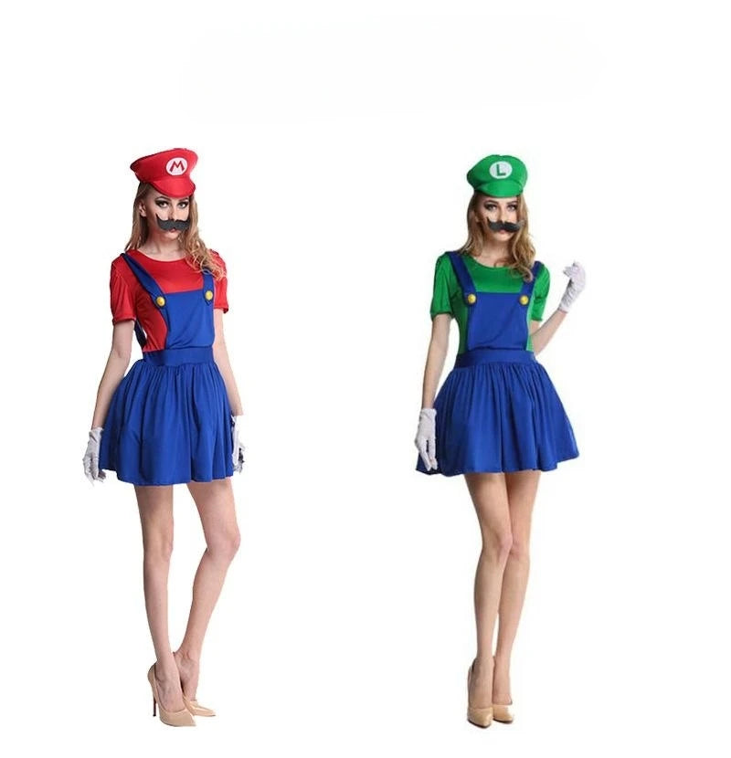 Halloween Cosplay Super Brothers womens