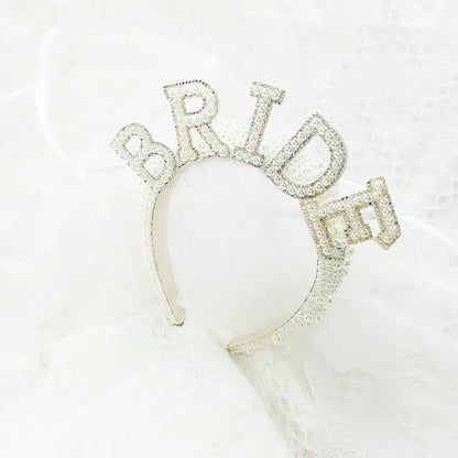 Bride to be Pearl crown Headband