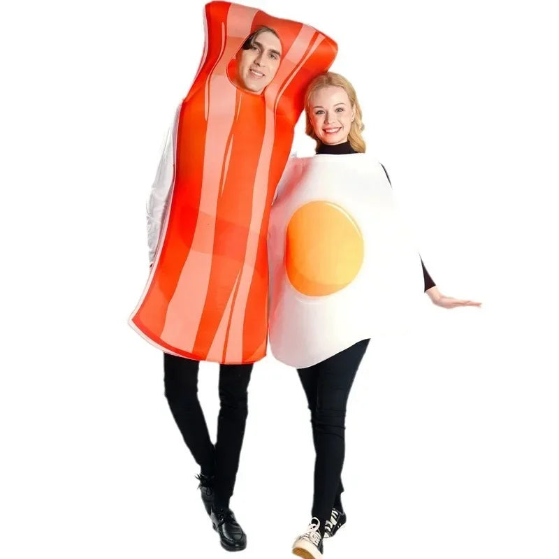 Couple's Budget Egg Bacon Costumes