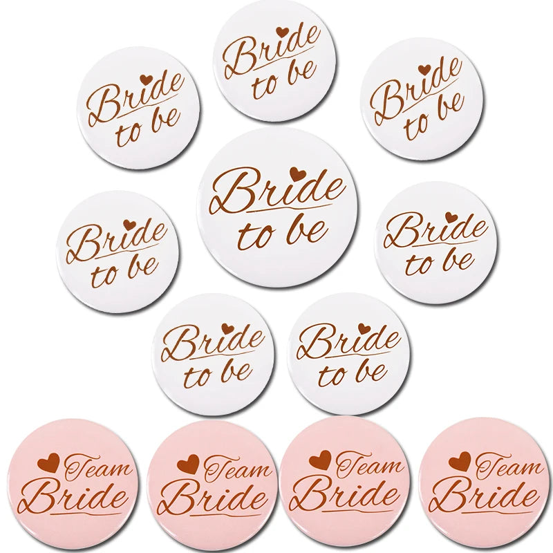 6 insignias del equipo Bride To Be